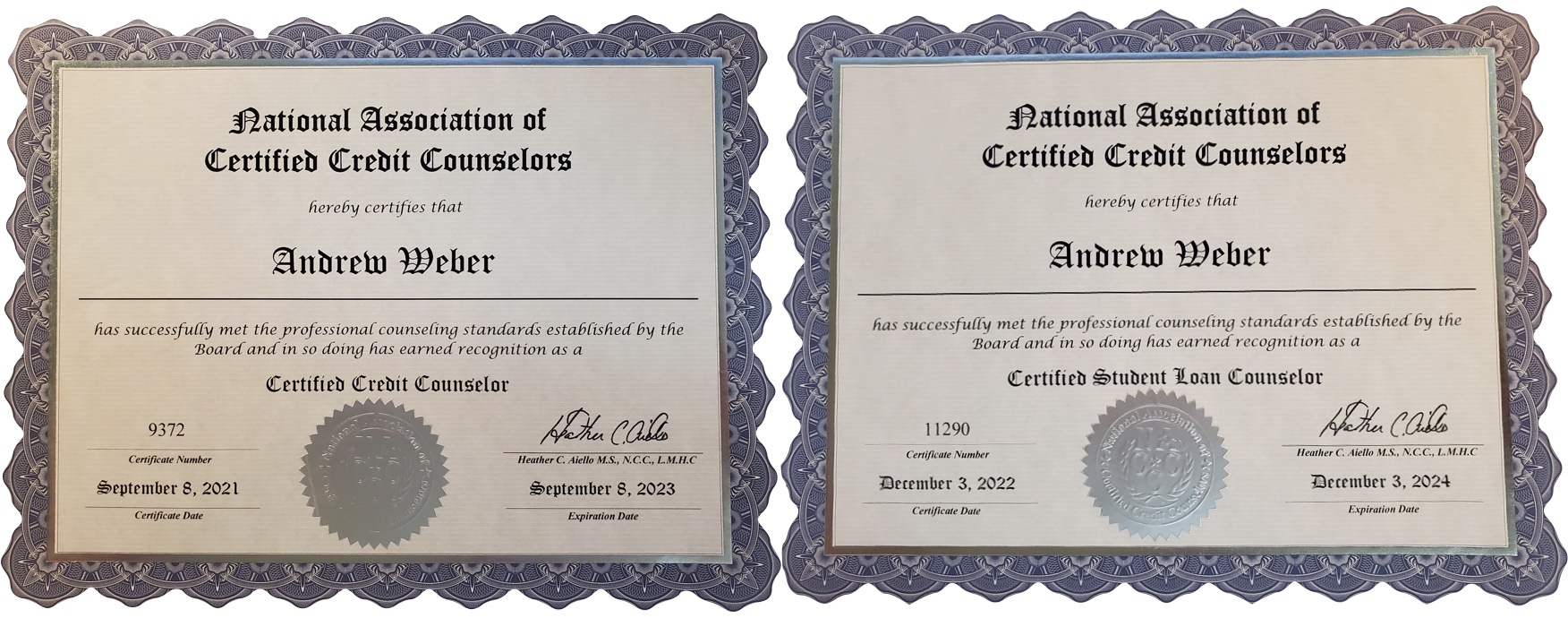 Andrew Weber Certified Credit & Student Loan Counselor